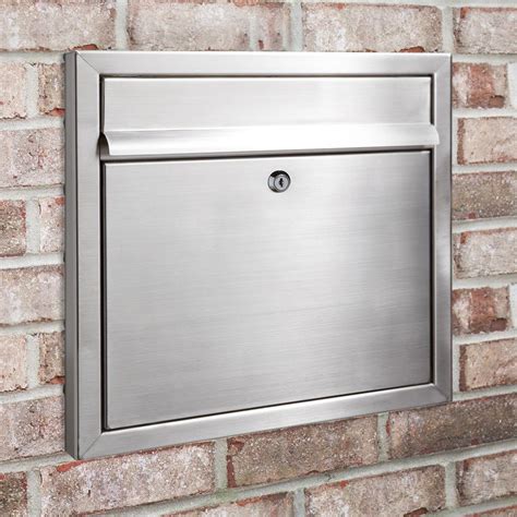 brushed stainless steel post box|stainless steel wall mounted mailbox.